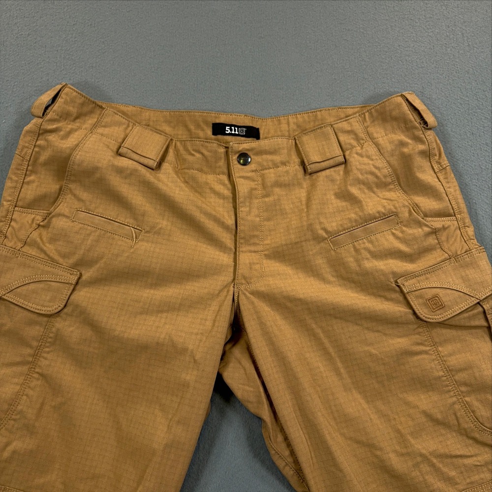 5.11 Tactical Womens Cargo Pants Tan Ripstop Utility Work Trousers Size 18 Reg